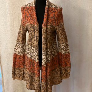 Lucy & Laurel Sweater Size M, Open Front Cardigan Alpaca/ Wool Blend